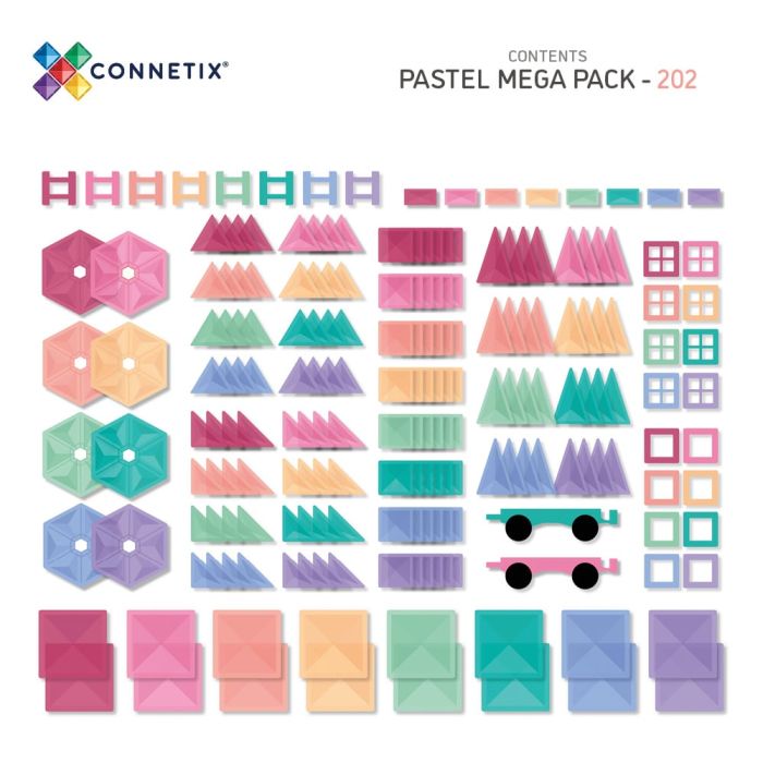 Magnetiske Leker, Connetix, Pastel Mega Pack