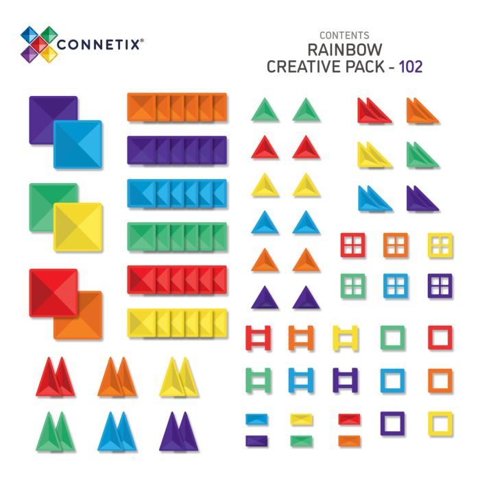 Magnetiske Leker, Connetix, Rainbow Creative Pack