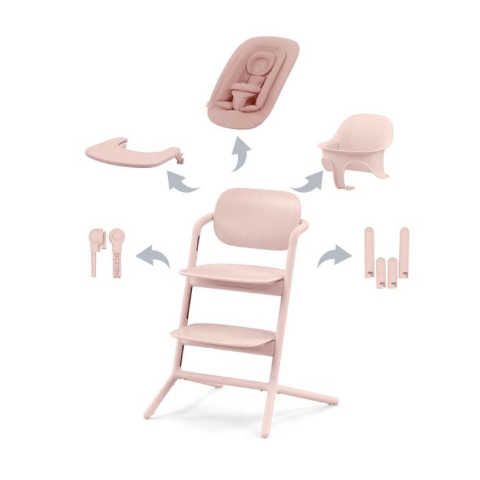 Spisestol, Cybex, Lemo 4-in-1, Pearl Pink, Inkl Læringstårnsett