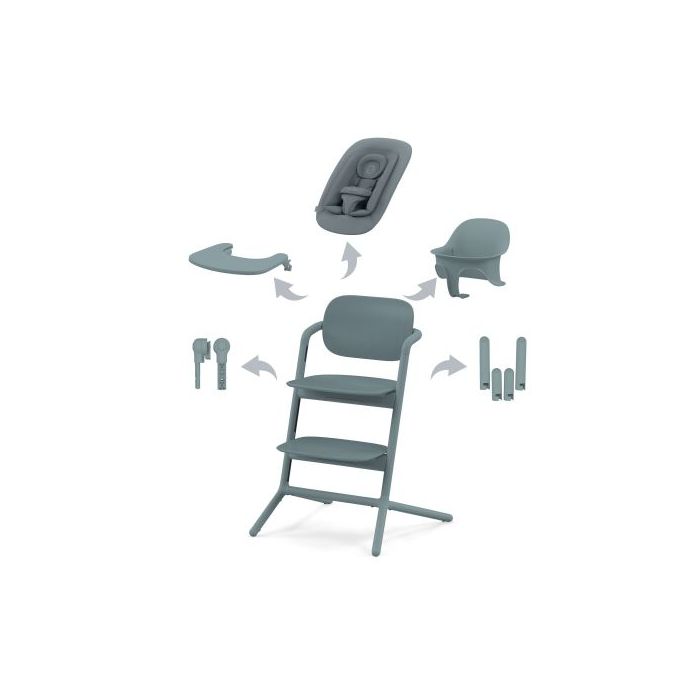 Spisestol, Cybex, Lemo 4-in-1, Stone Blue, Inkl Læringstårnsett