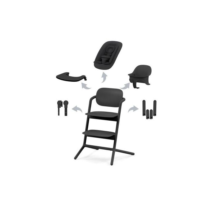 Spisestol, Cybex, Lemo 4-in-1, Stunning Black, Inkl Læringstårnsett