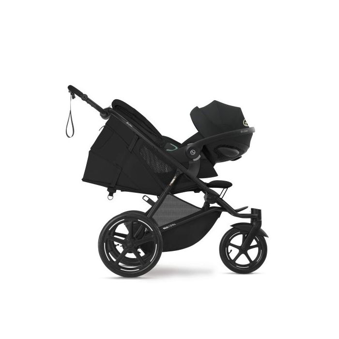 Komplett vogn, Cybex, Avi Spin, BLK Moon Black inkl. liggedel Moss Green