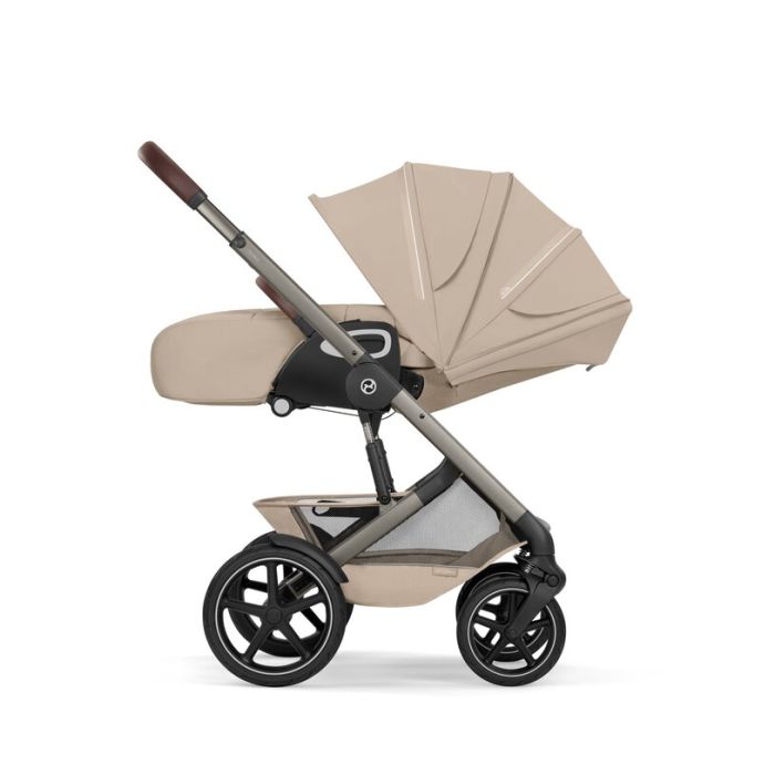 Komplett vogn Cybex Talos S Lux, 2026, Almond Beige Ink. Liggedel