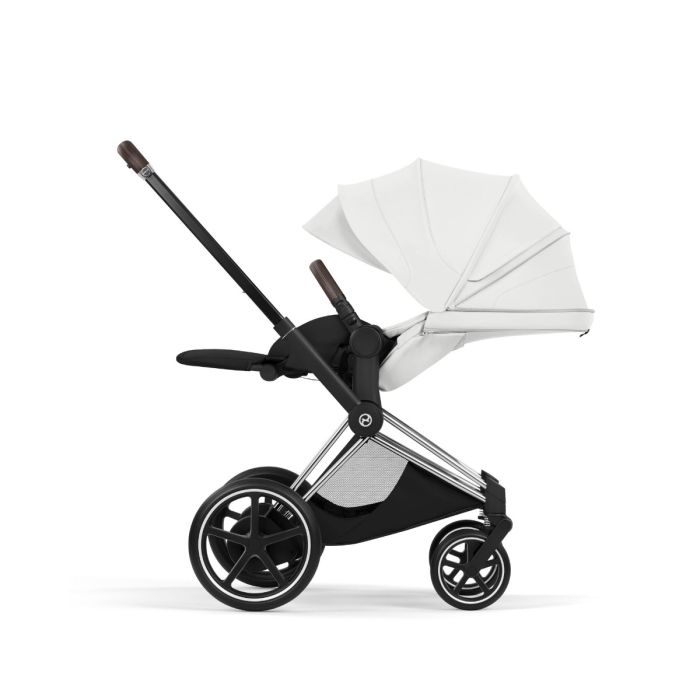 Cybex ePriam, Style Collection, Komplett Barnevogn, New Generation, Chrome/Off White