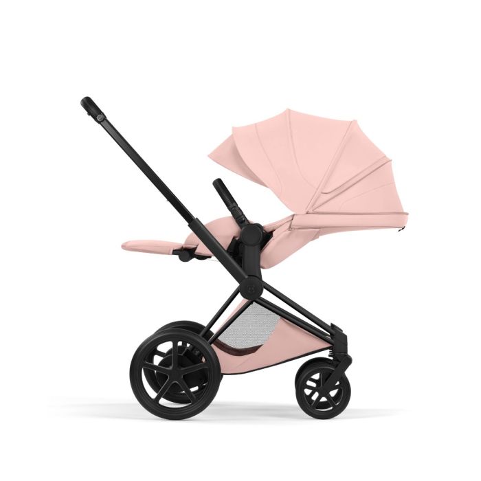Cybex ePriam, Style Collection, Komplett Barnevogn, New Generation, Matt Black/Peach Pink