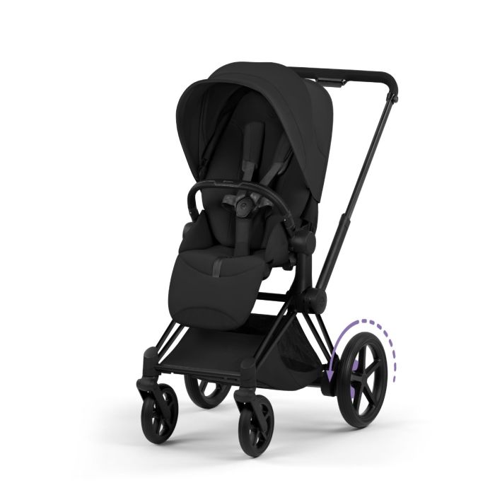 Cybex ePriam, Style Collection, Komplett Barnevogn, New Generation, Matt Black/Sepia Black