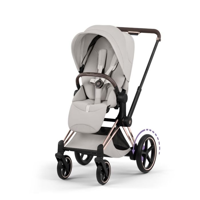 Cybex ePriam, Style Collection, Komplett Barnevogn, New Generation, Rose Gold/City Grey