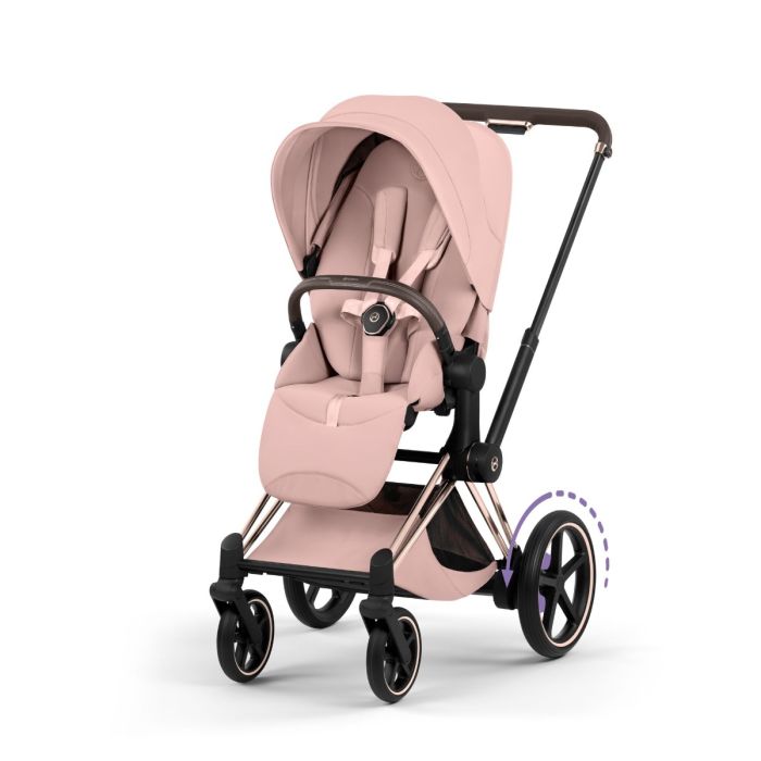 Cybex ePriam, Style Collection, Komplett Barnevogn, New Generation, Rose Gold/Peach Pink