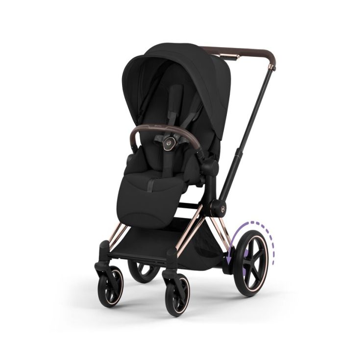 Cybex ePriam, Style Collection, Komplett Barnevogn, New Generation, Rose Gold/Sepia Black