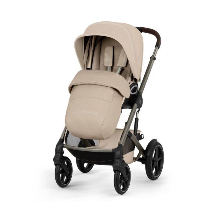 Komplett vogn Cybex Talos S Lux, 2026, Almond Beige Ink. Liggedel