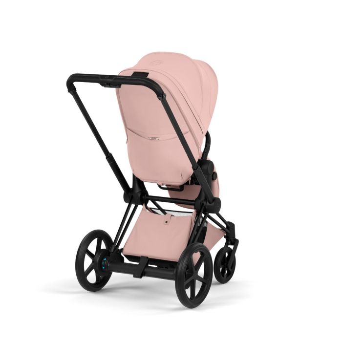 Cybex ePriam, Style Collection, Komplett Barnevogn, New Generation, Matt Black/Peach Pink