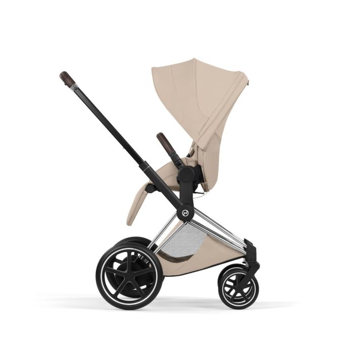 Cybex ePriam, Style Collection, Komplett Barnevogn, New Generation, Chrome/Cozy Beige