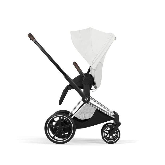 Cybex ePriam, Style Collection, Komplett Barnevogn, New Generation, Chrome/Off White