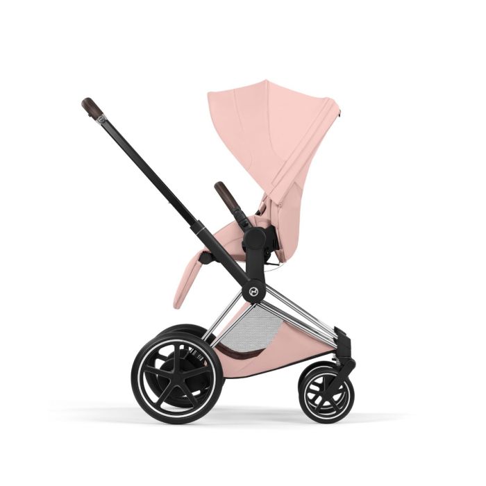 Cybex ePriam, Style Collection, Komplett Barnevogn, New Generation, Chrome/Peach Pink
