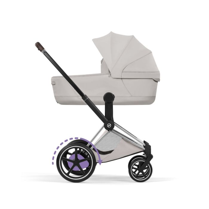 Cybex ePriam, Style Collection, Komplett Barnevogn, New Generation, Chrome/City Grey