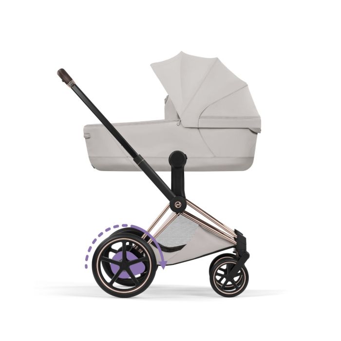 Cybex ePriam, Style Collection, Komplett Barnevogn, New Generation, Rose Gold/City Grey