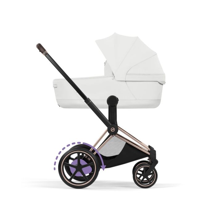 Cybex ePriam, Style Collection, Komplett Barnevogn, New Generation, Rose Gold/Off White