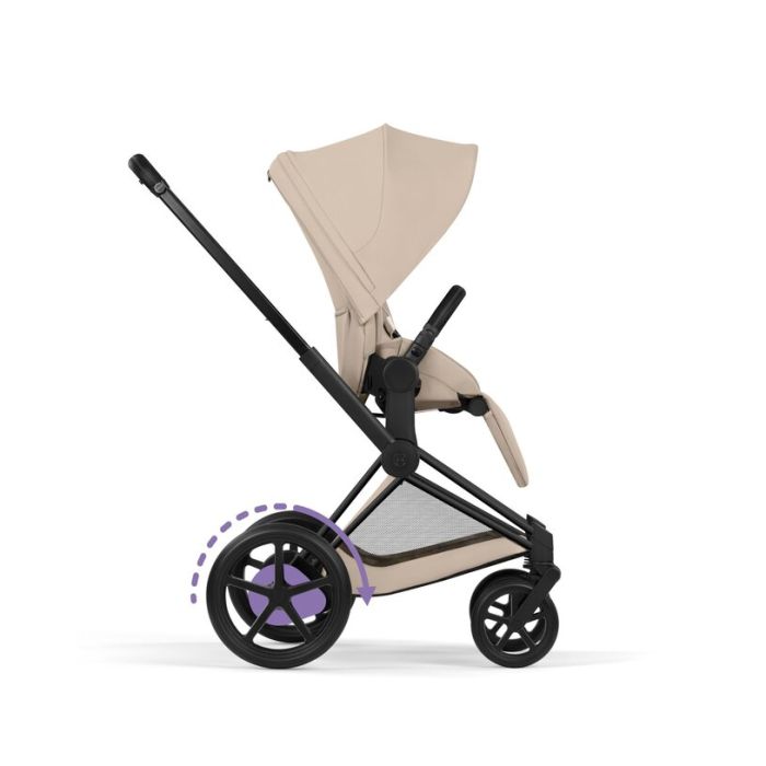 Cybex ePriam, Matt Black/Cozy Beige, Komplett barnevogn, New Generation