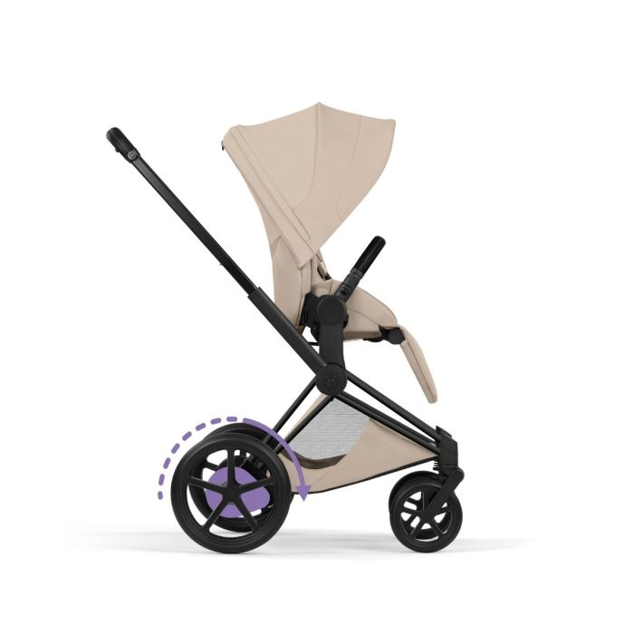 Cybex ePriam, Style Collection, Komplett Barnevogn, New Generation, Matt Black/Cozy Beige