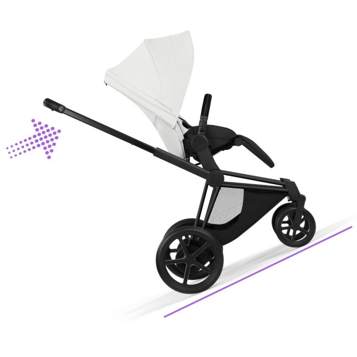 Cybex ePriam, Style Collection, Komplett Barnevogn, New Generation, Matt Black/Off White