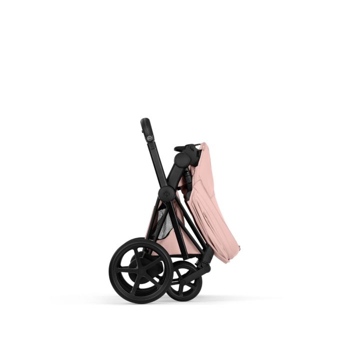 Cybex ePriam, Style Collection, Komplett Barnevogn, New Generation, Matt Black/Peach Pink