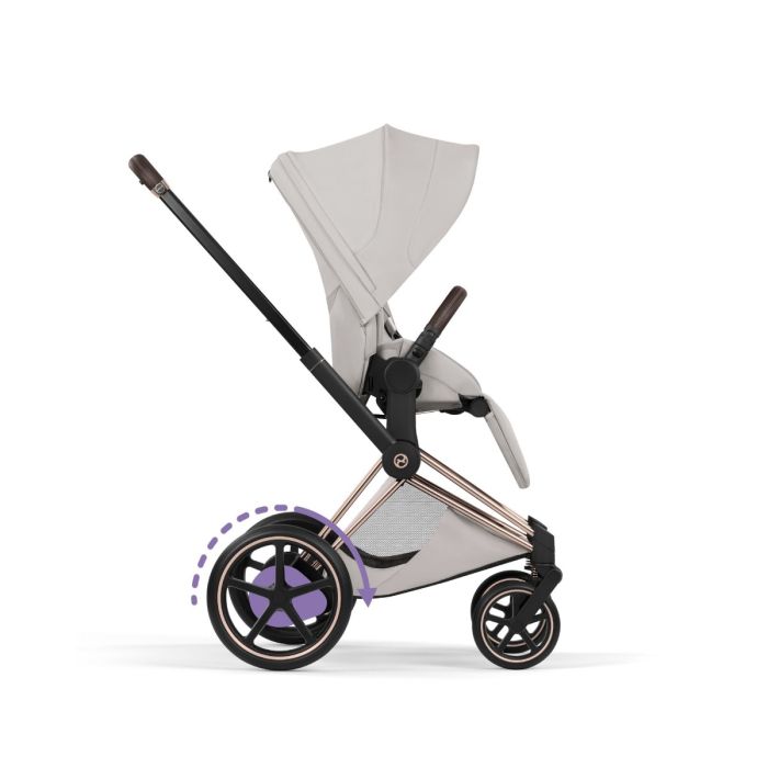 Cybex ePriam, Style Collection, Komplett Barnevogn, New Generation, Rose Gold/City Grey