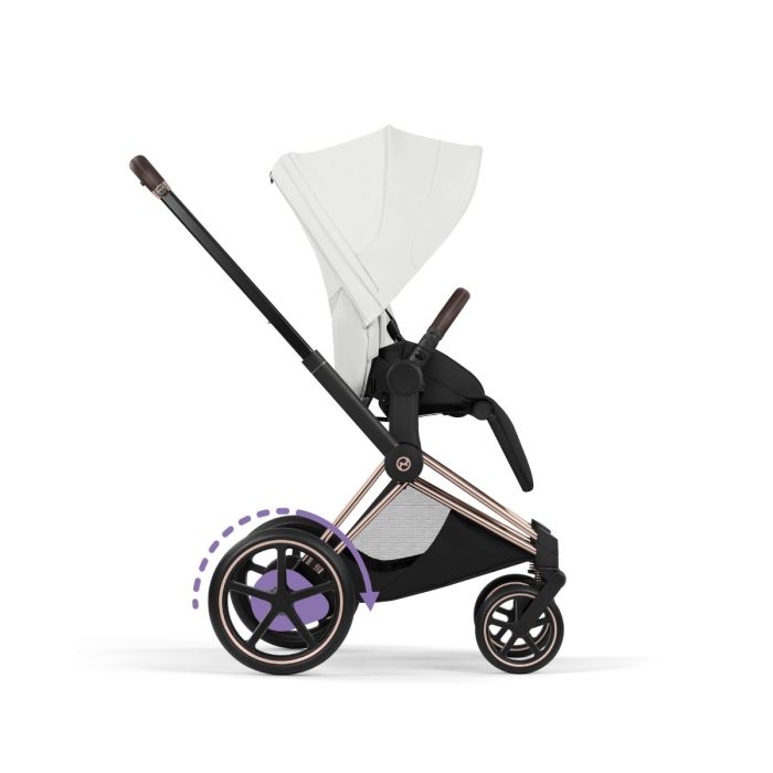 Cybex ePriam, Style Collection, Komplett Barnevogn, New Generation, Rose Gold/Off White