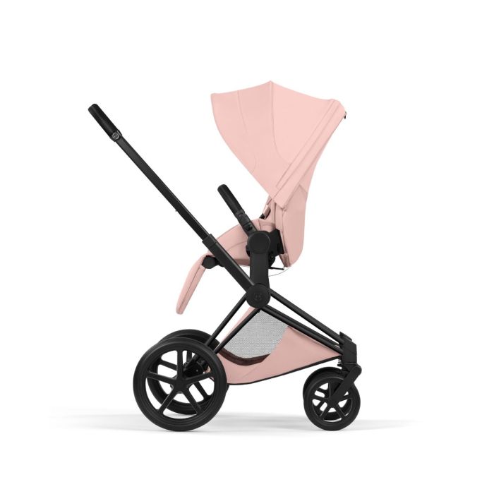 Cybex Priam, Style Collection, Komplett Barnevogn, New Generation, Matt Black/Peach Pink