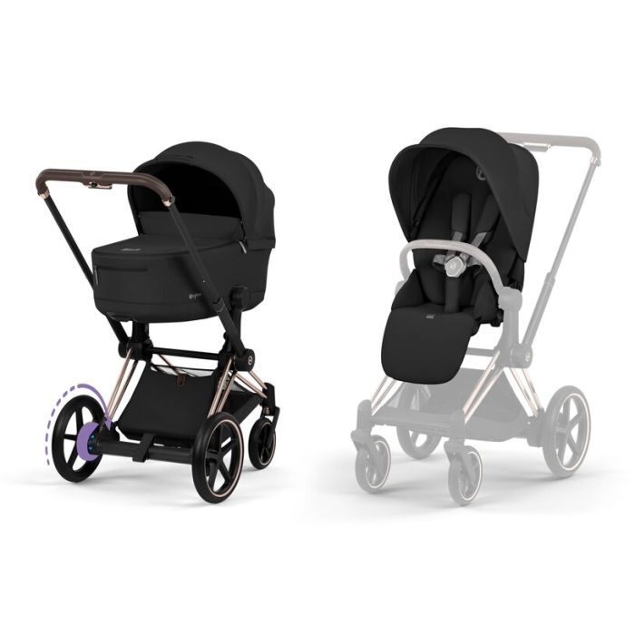 Cybex ePriam, Rose Gold/Sepia Black, Komplett barnevogn, New Generation