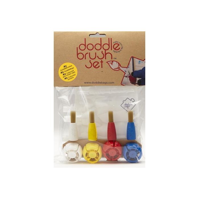 Doddlebrush, Penseler og poser, Doddlebags, 4 pk