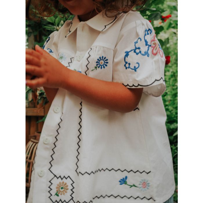 Bluse, Fliink, Hirse, Cloud Dancer
