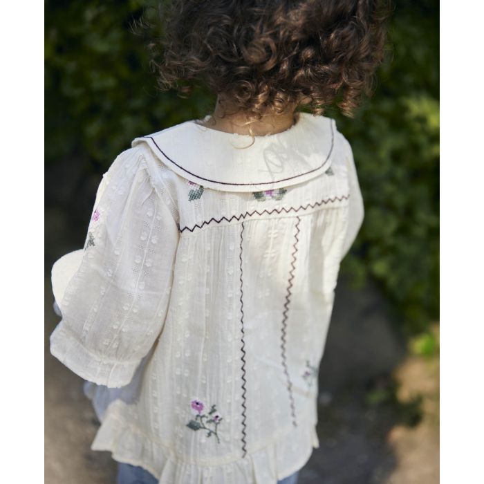 Fliink Dobby Rose Bluse, Sandshell