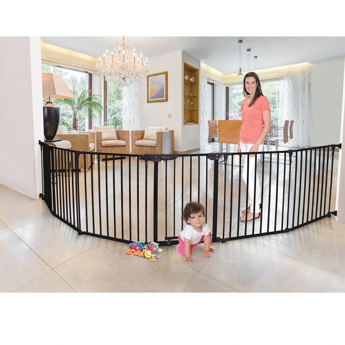 Dreambaby Sikkerhetsgrind 3i1 m/6 seksjoner, sort