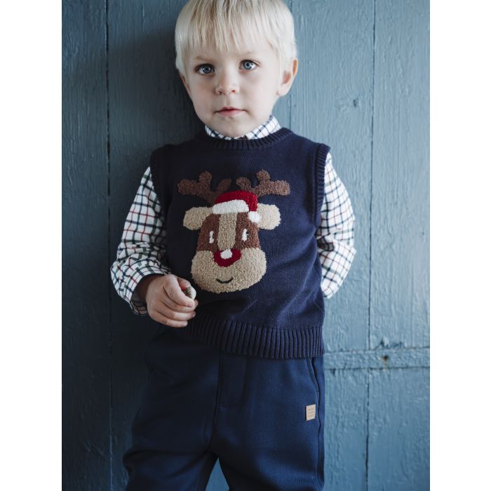 Hust&Claire Vest, Reindeer, More Navy