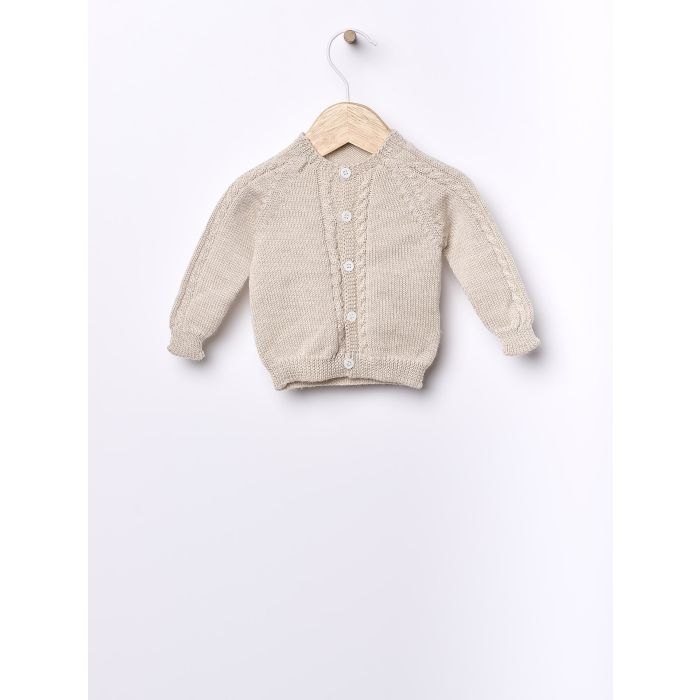Wedoble Cardigan, Merinoull, Beige