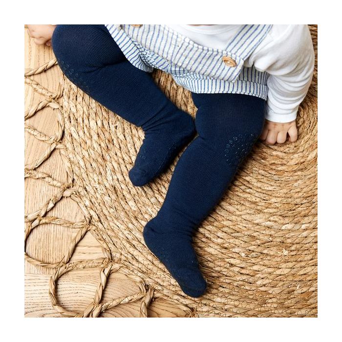 Strømpebukse, GoBabyGo, Antiskli, Bambus, Navy Blue