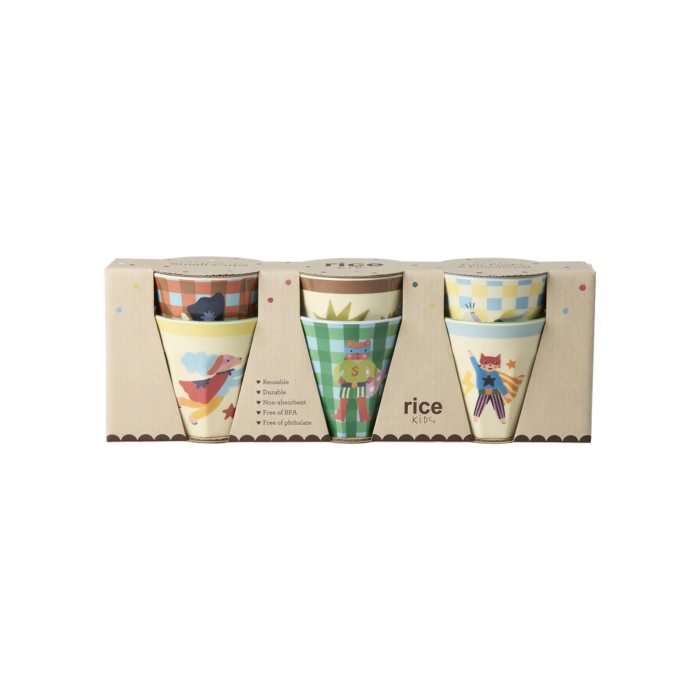 Barnekopper i grønt Hero print 160 ml, 6pk, Rice