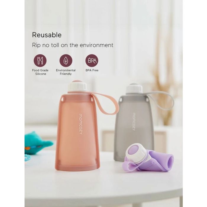 Momcozy Gjenbruksbare, Melkeoppbevaringsposer, 5pk