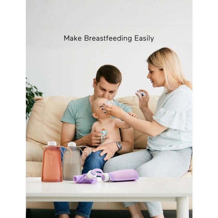 Momcozy Gjenbruksbare, Melkeoppbevaringsposer, 5pk