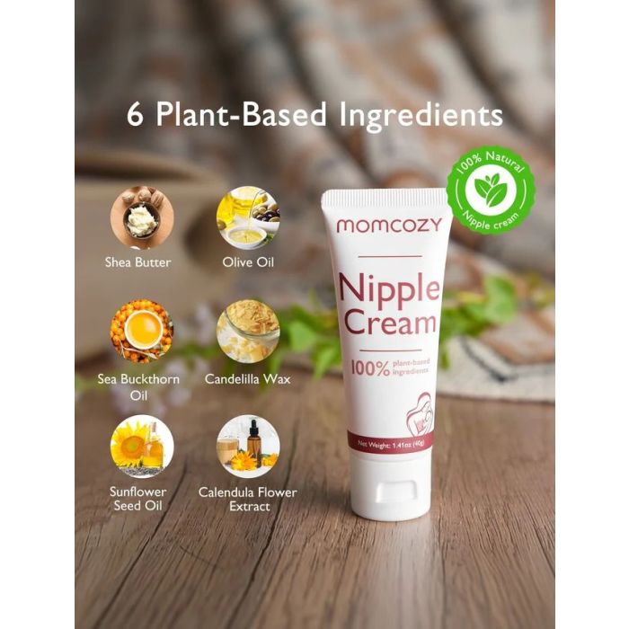 Momcozy 100 % Naturlig Vegansk Lanolinfri Brystvortekrem