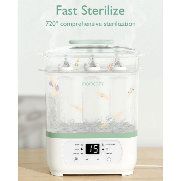 Momcozy, 8-in-1 Elektrisk Dampefjerner for Babyflasker