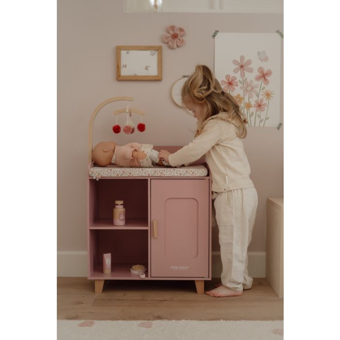 Dukke Stellebord, Little Dutch, Pink