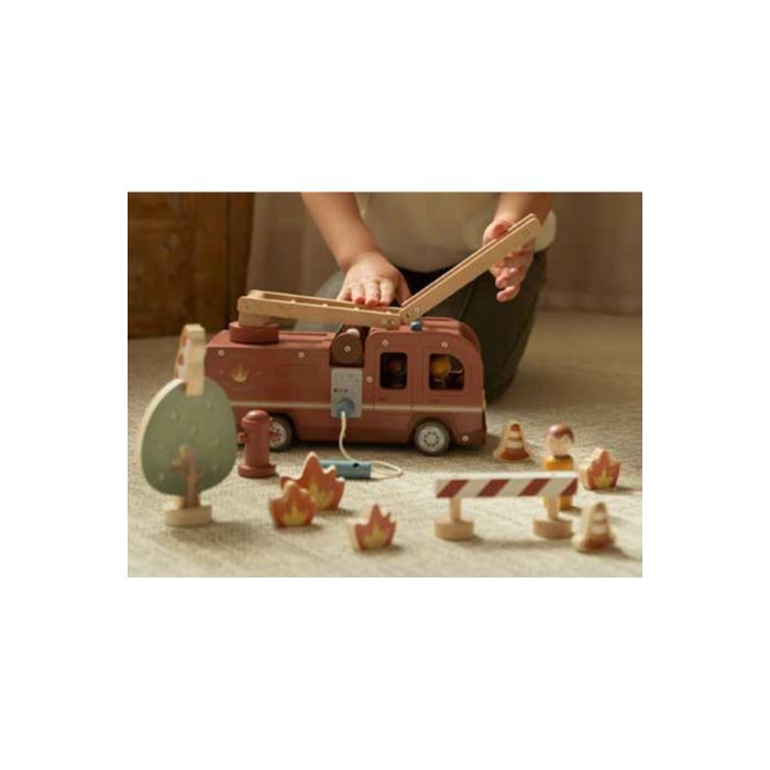 Brannbil m/ trefigurer, Little Dutch