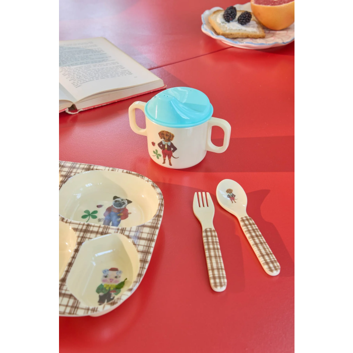 Babyservise i gaveeske, Nathalie Lété-design, Brun, Rice