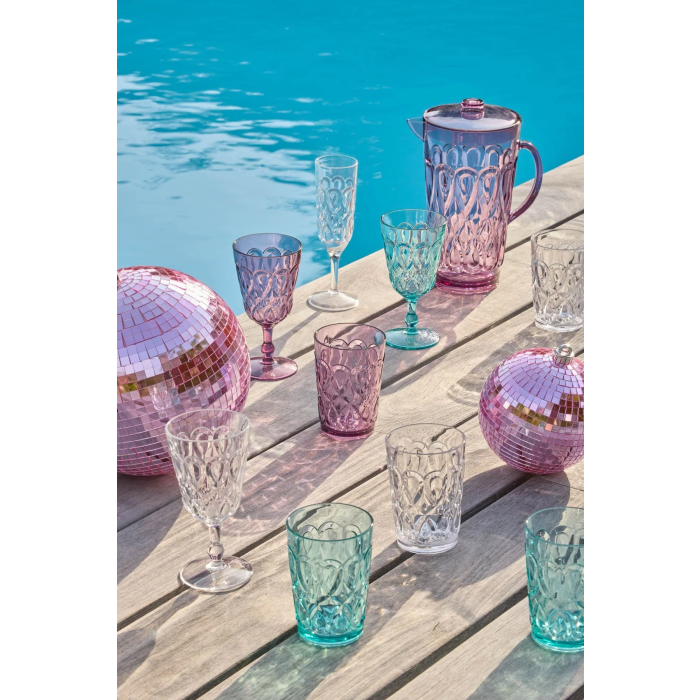 Plastglass i akryl, Dus plomme, Lilla, Rice