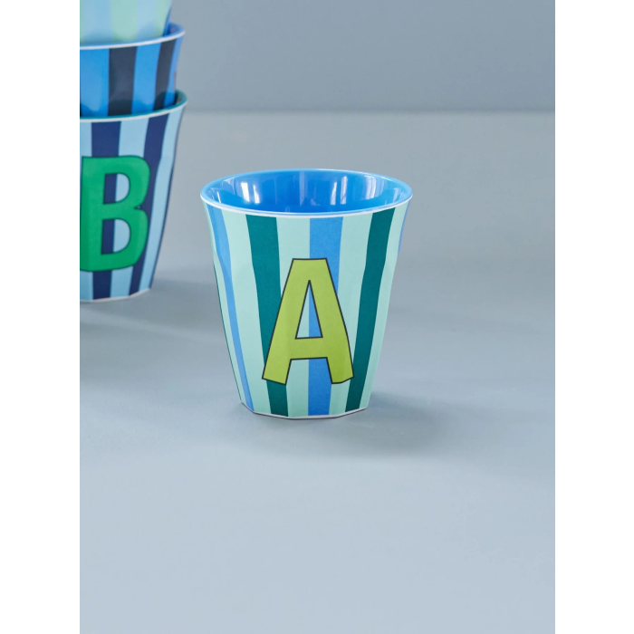 Bokstavkopp, Stripedesign, Rice, Bokstav A