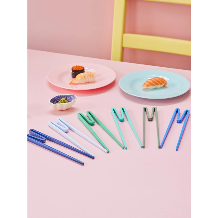 Plastspisepinne for nybegynnere, 1stk, Rice - Turkis