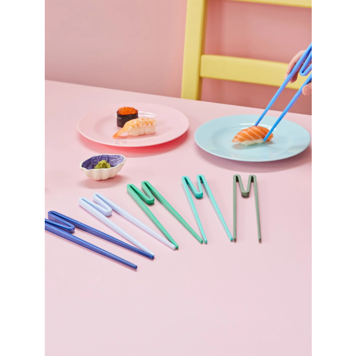 Plastspisepinne for nybegynnere, 1stk, Rice - Turkis