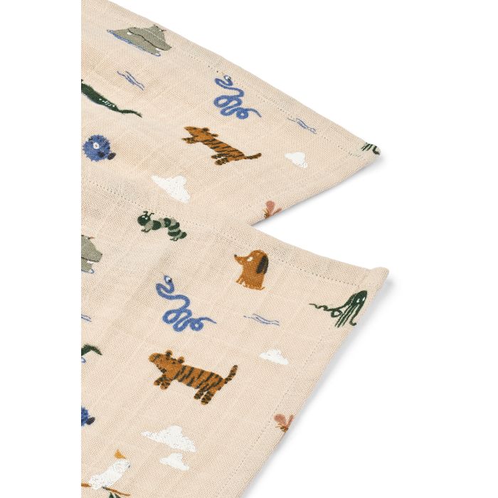 Liewood Gulpeklut Lewis 2pk, Around the world / Sandy