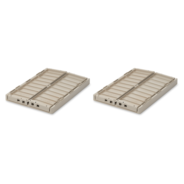 Liewood Oppbevaringsboks Weston M 2pk, Light Sandy